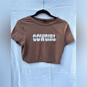 Shein Cowgirl Baby Tee